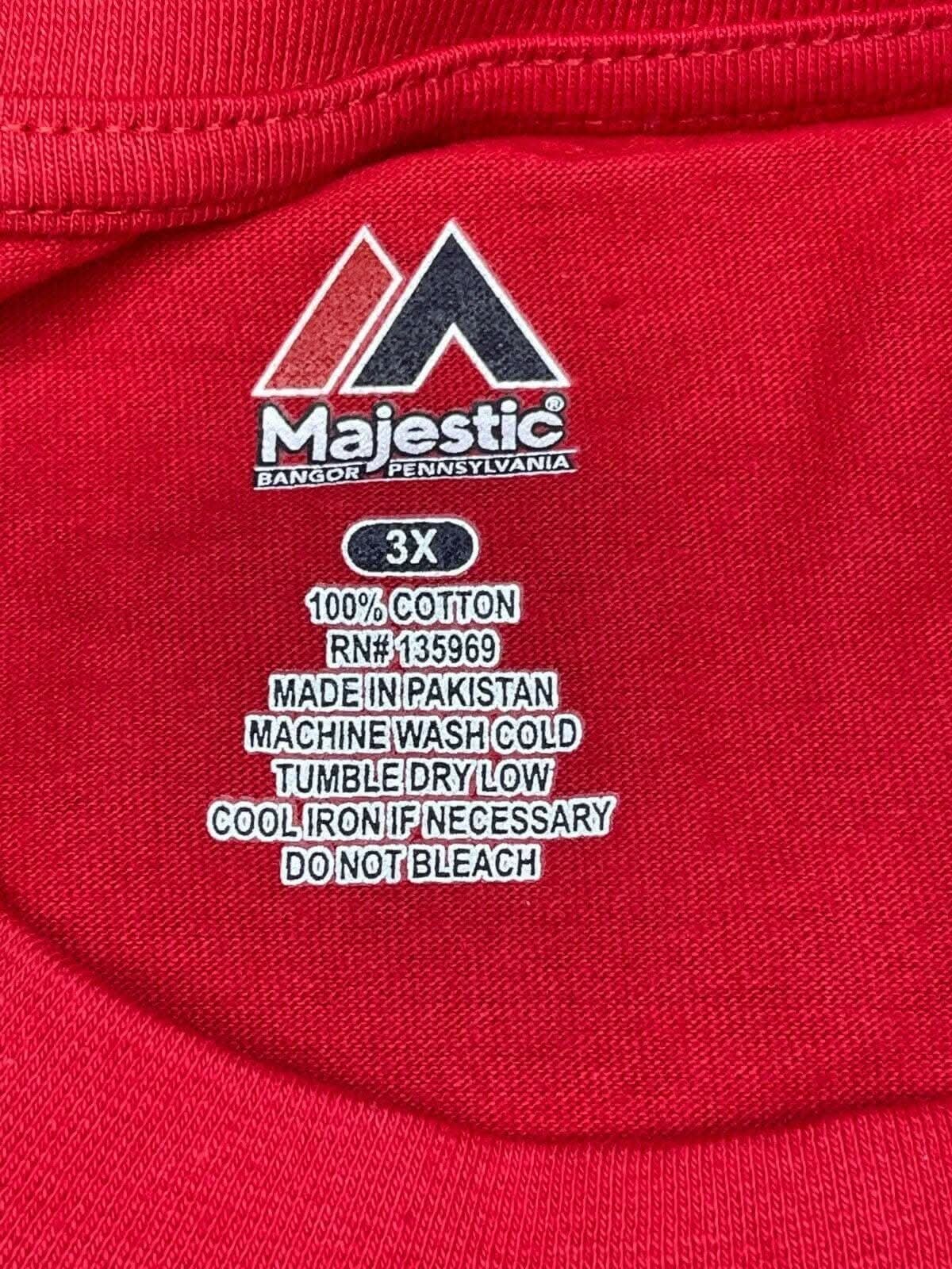 NFL New York Giants Majestic Red Cotton T-Shirt Men's 3X-Large NWT