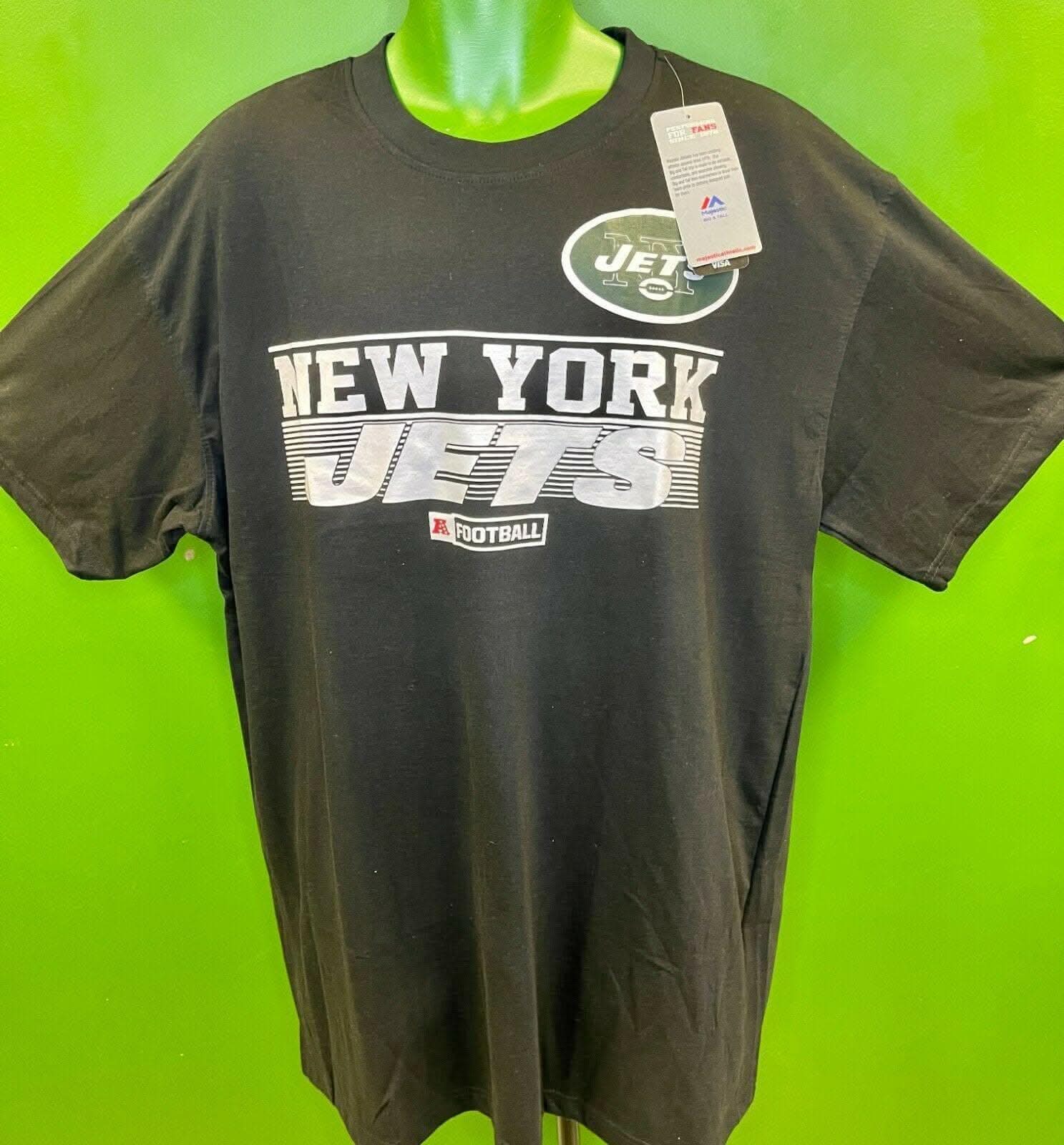 NFL New York Jets Majestic Black Cotton T-Shirt Men's 3X-Large NWT BARGAIN