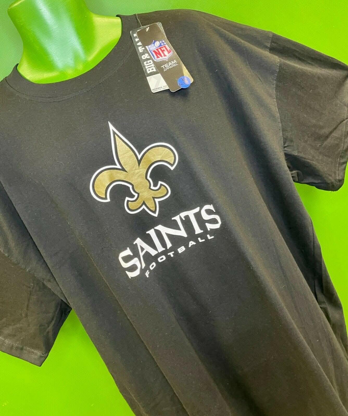 NFL New Orleans Saints Majestic Black T-Shirt Men's 4X-Large NWT