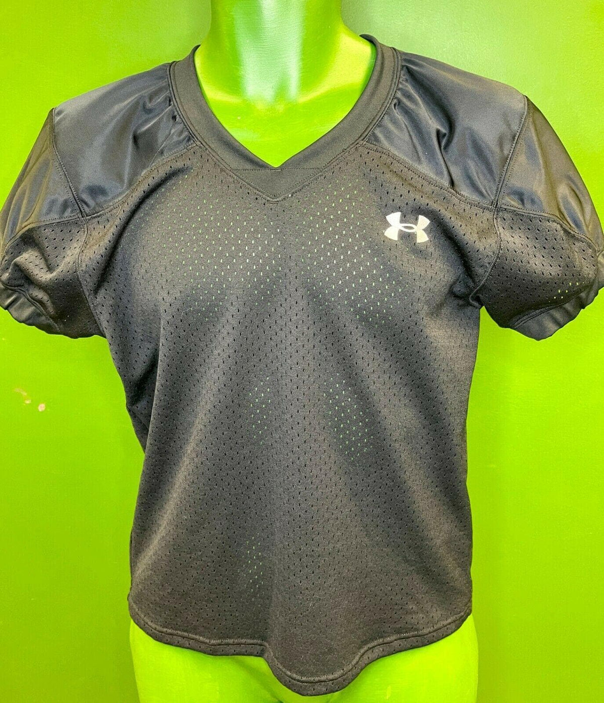American Football Under Armour #5 Black Jersey Mesh Scrimmage Youth L 14-16