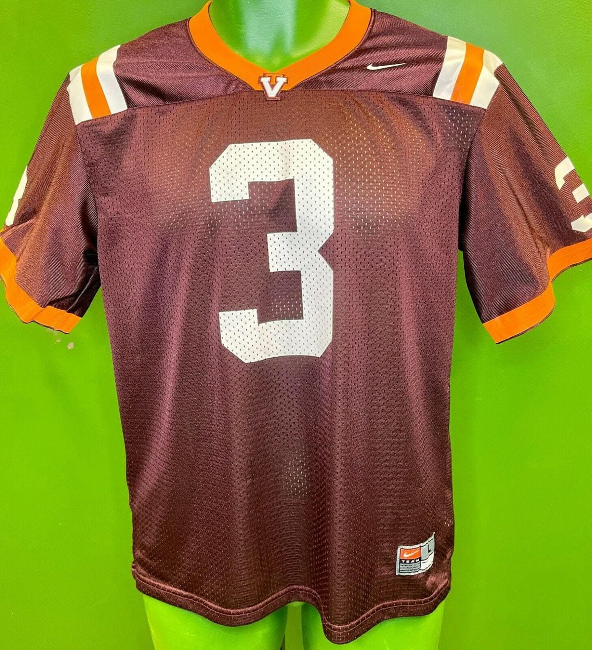 NCAA Virginia Tech Hokies #3 Team Jersey Youth Large 16-18