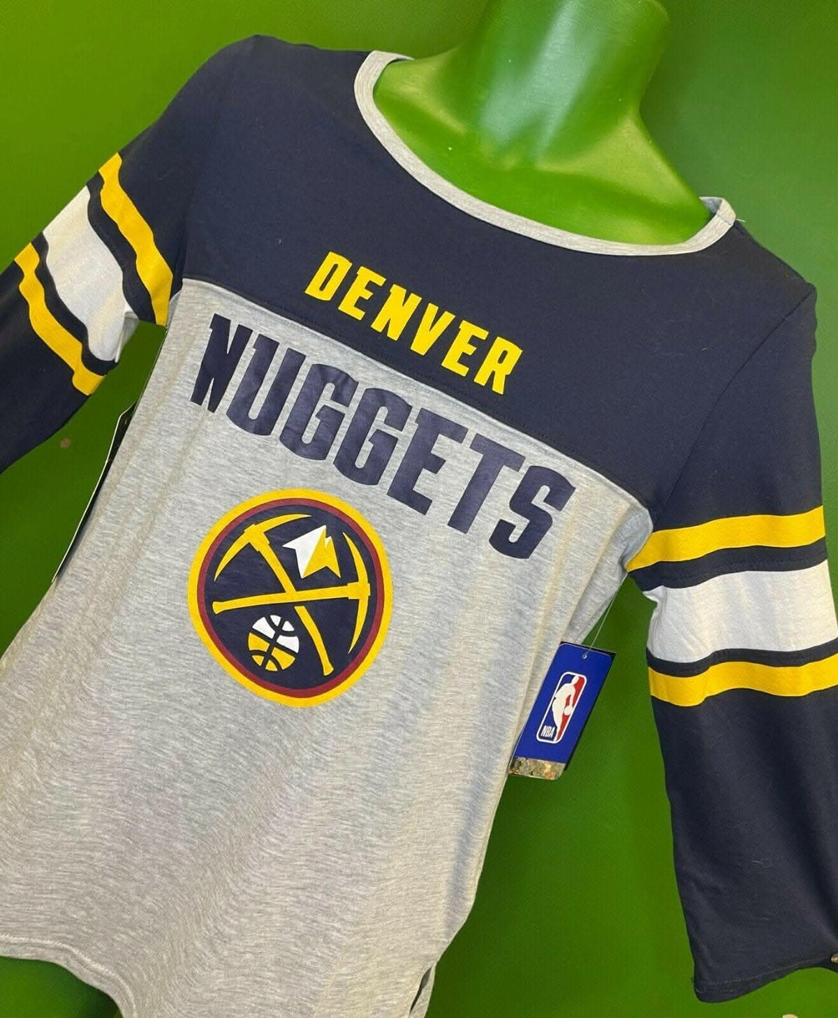 NBA Denver Nuggets 3/4 Sleeve T-Shirt Women's Small NWT
