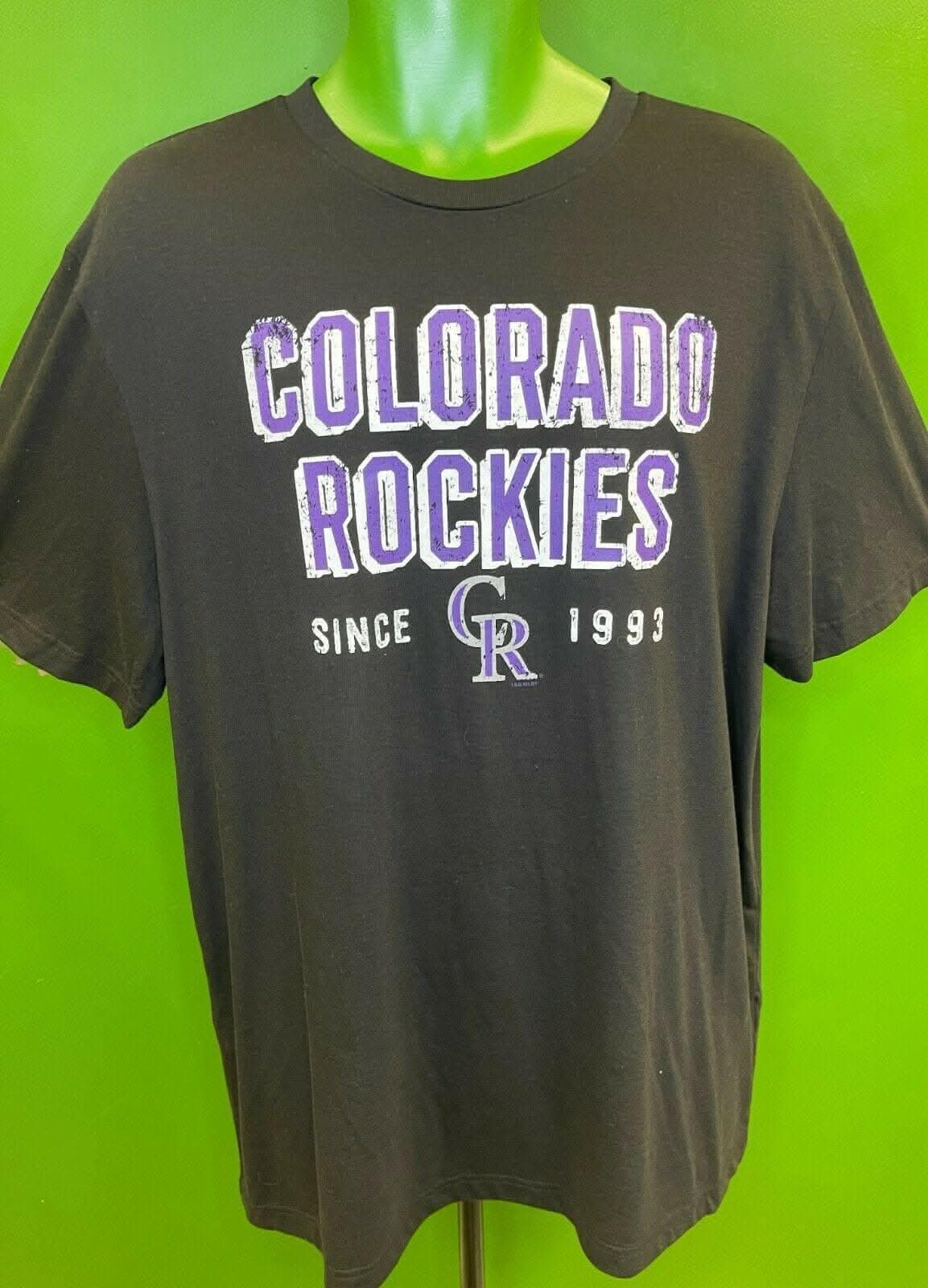 MLB Colorado Rockies Black T-Shirt Men's X-Large NWT