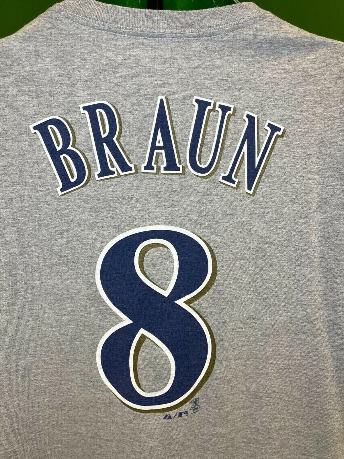 MLB Milwaukee Brewers Ryan Braun #8 Majestic T-Shirt Men's Large