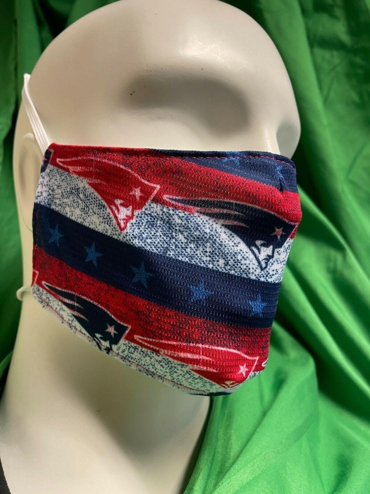 NFL New England Patriots USA Patriotic Face Cover Mask Around Head NWT