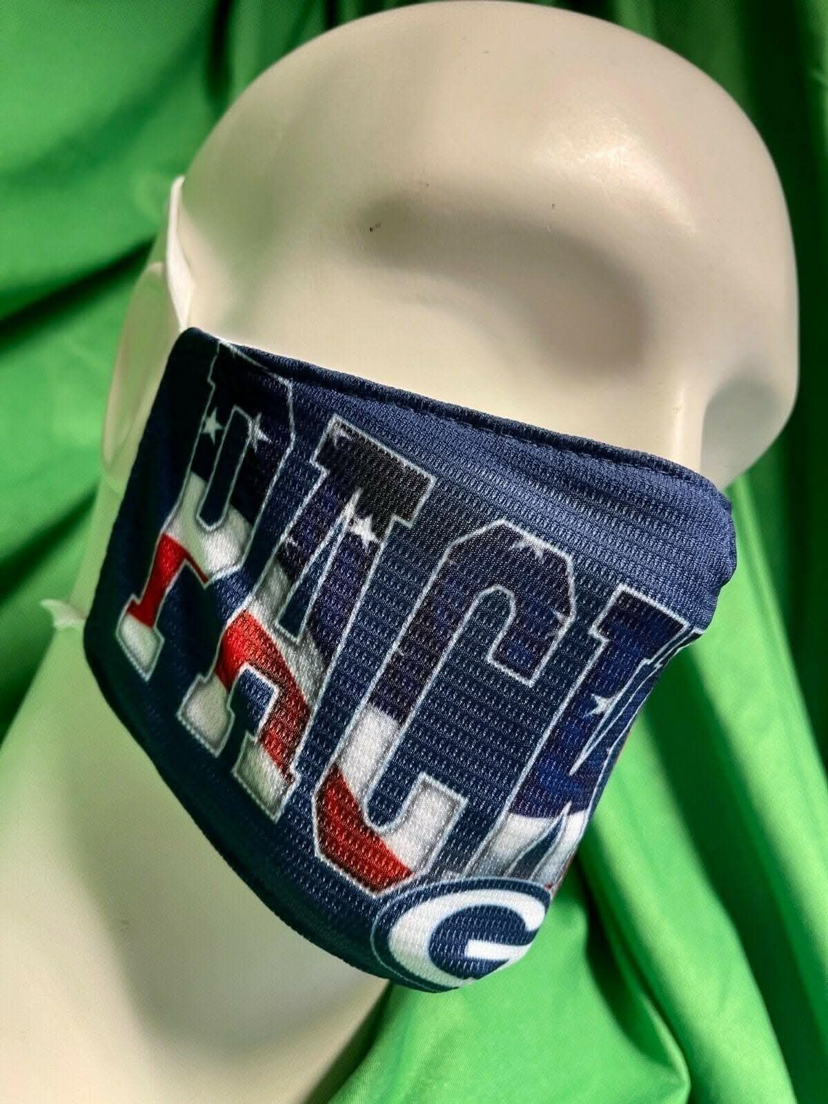NFL Green Bay Packers Patriotic USA Face Cover Mask Twin Elastic Around Head NWT