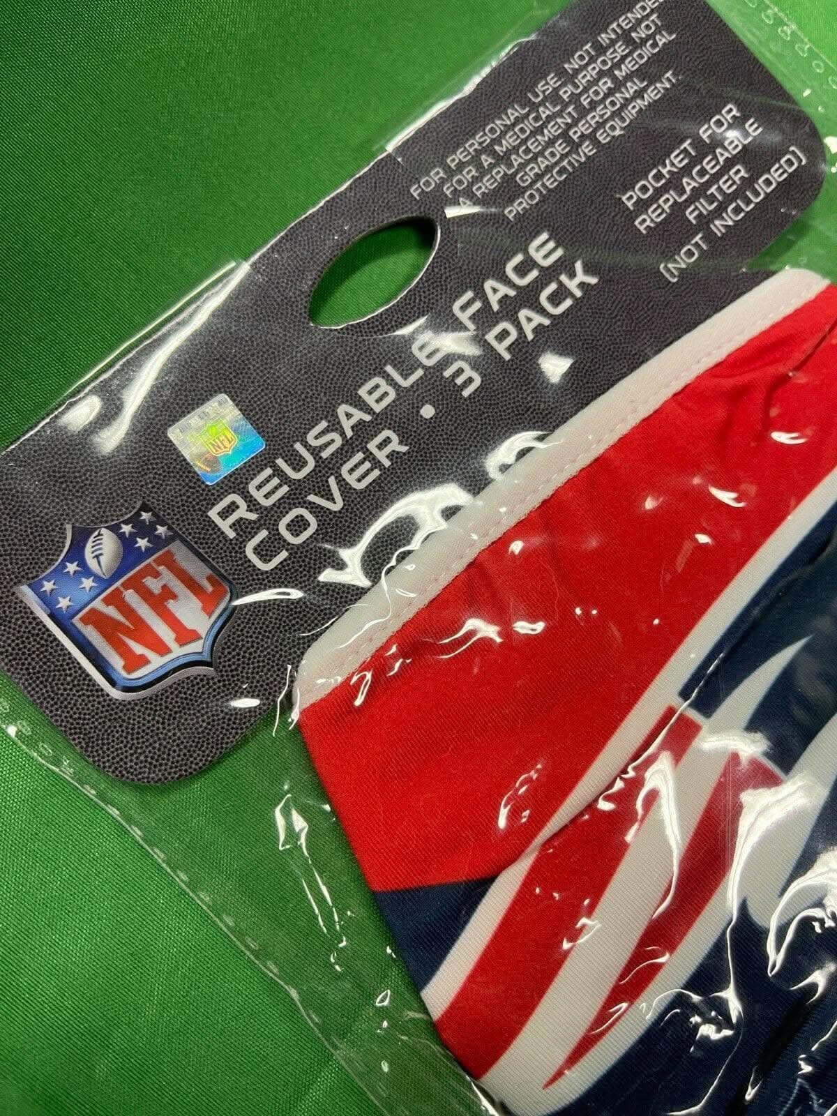 NFL New England Patriots Set of 3 FOCO Face Masks Covering NWT