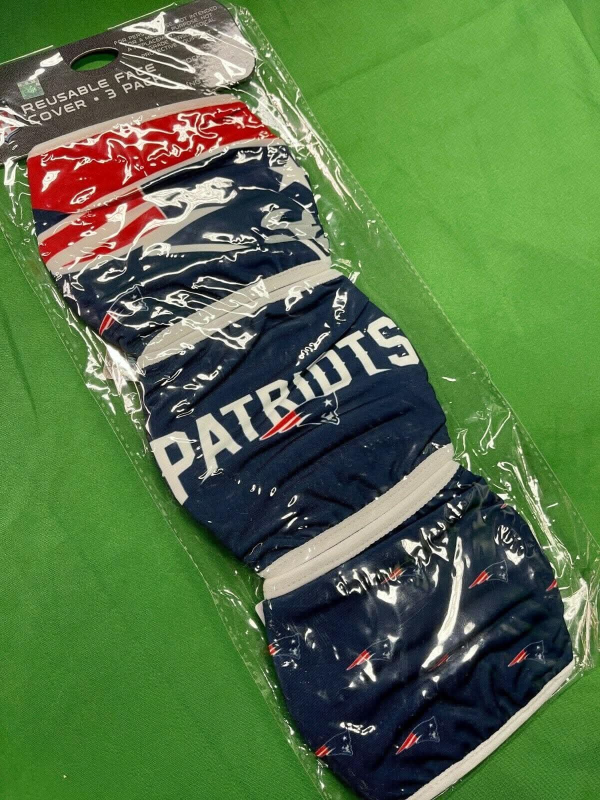 NFL New England Patriots Set of 3 FOCO Face Masks Covering NWT