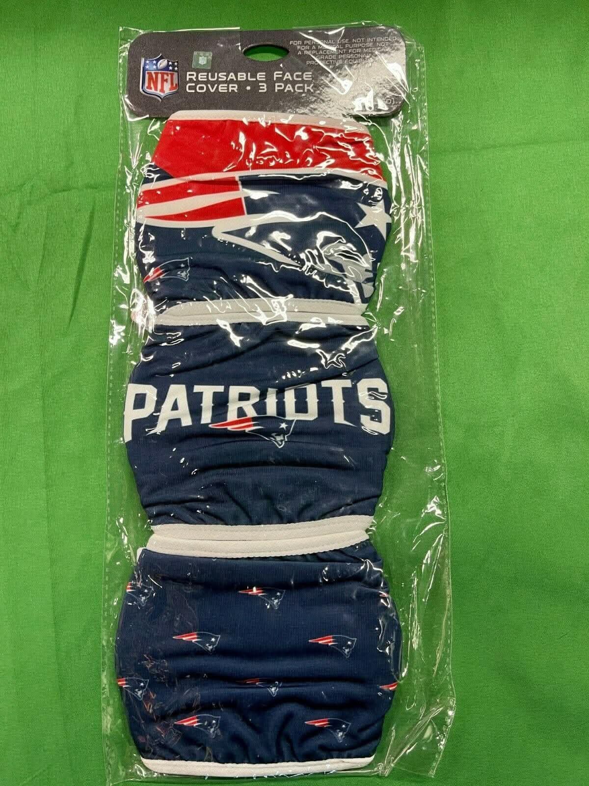 NFL New England Patriots Set of 3 FOCO Face Masks Covering NWT