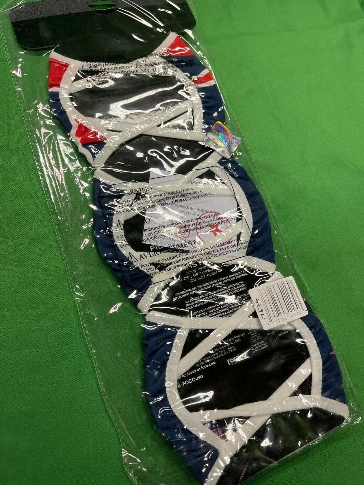 NFL New England Patriots Set of 3 FOCO Face Masks Covering NWT