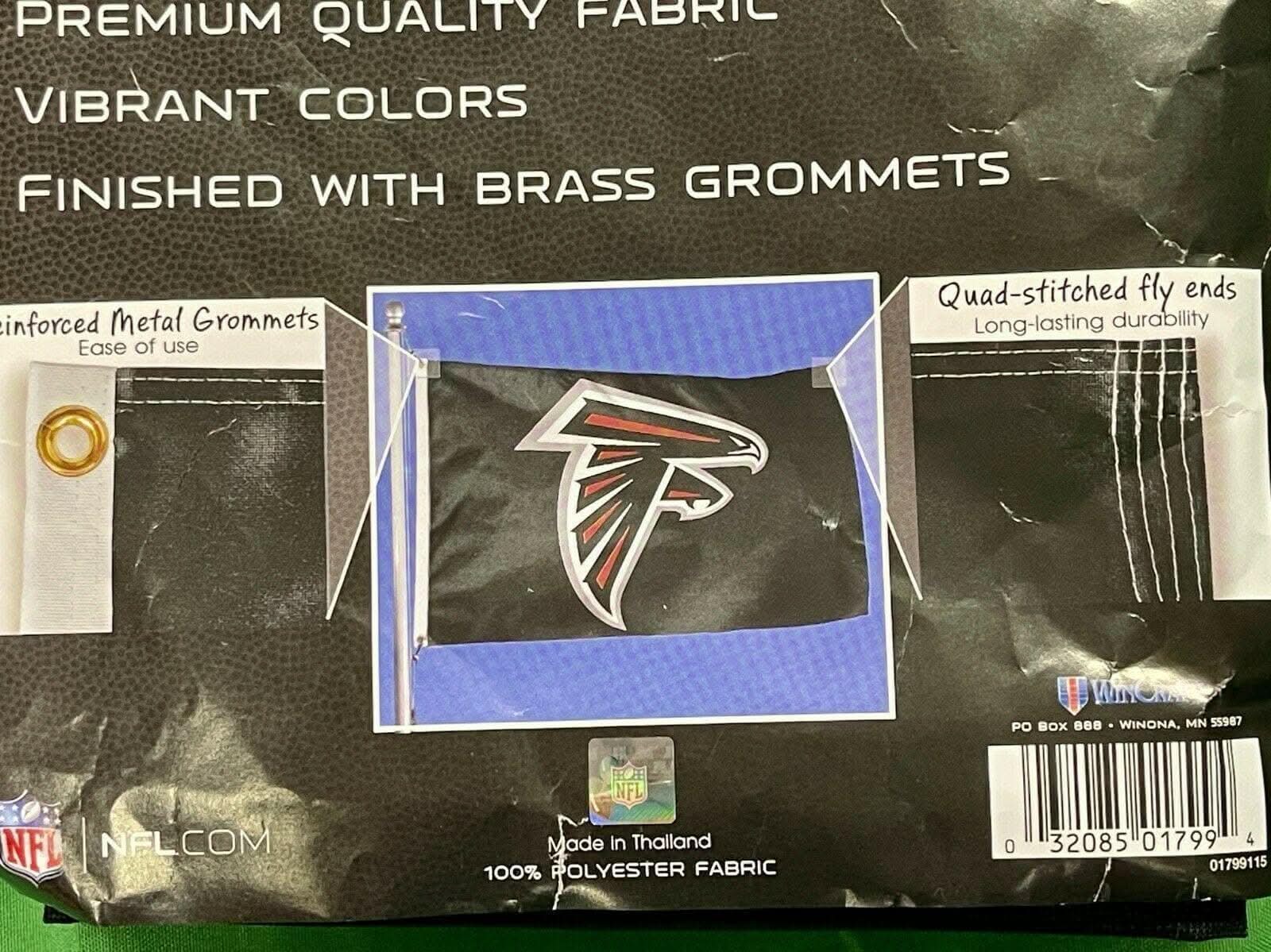 NFL Atlanta Falcons Deluxe 3' x 5' Flag NWT Fan Cave!
