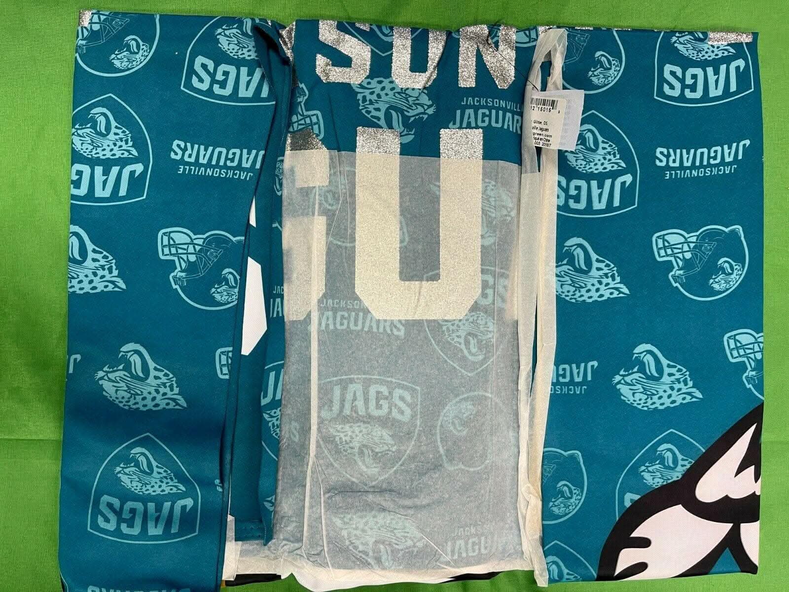 NFL Jacksonville Jaguars 29" x 43" Glitter Suede House Vertical Flag NWT