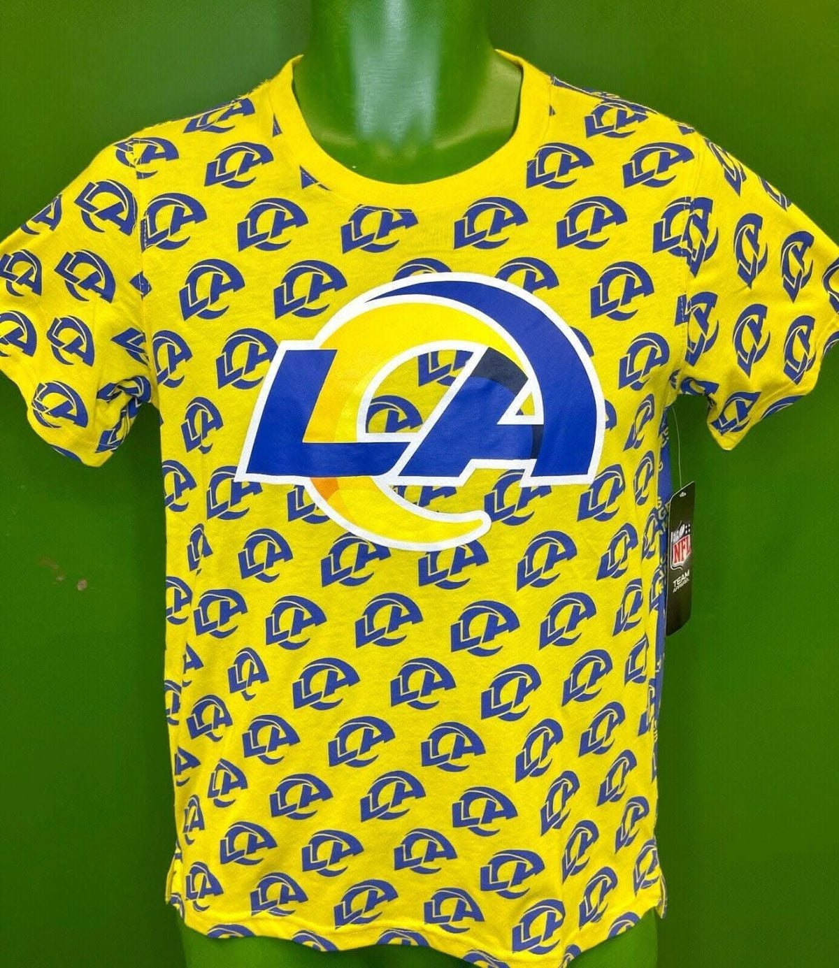 NFL Los Angeles Rams Allover Print T-Shirt Youth Large 14-16 NWT