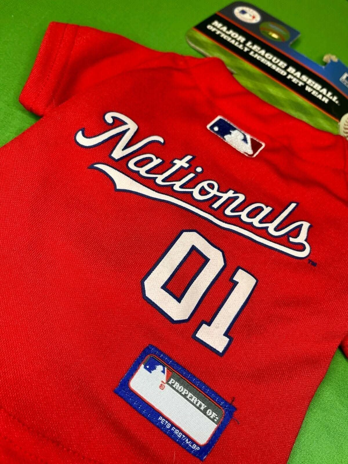 MLB Washington Nationals Dog Pet Jersey #01 X-Small NWT