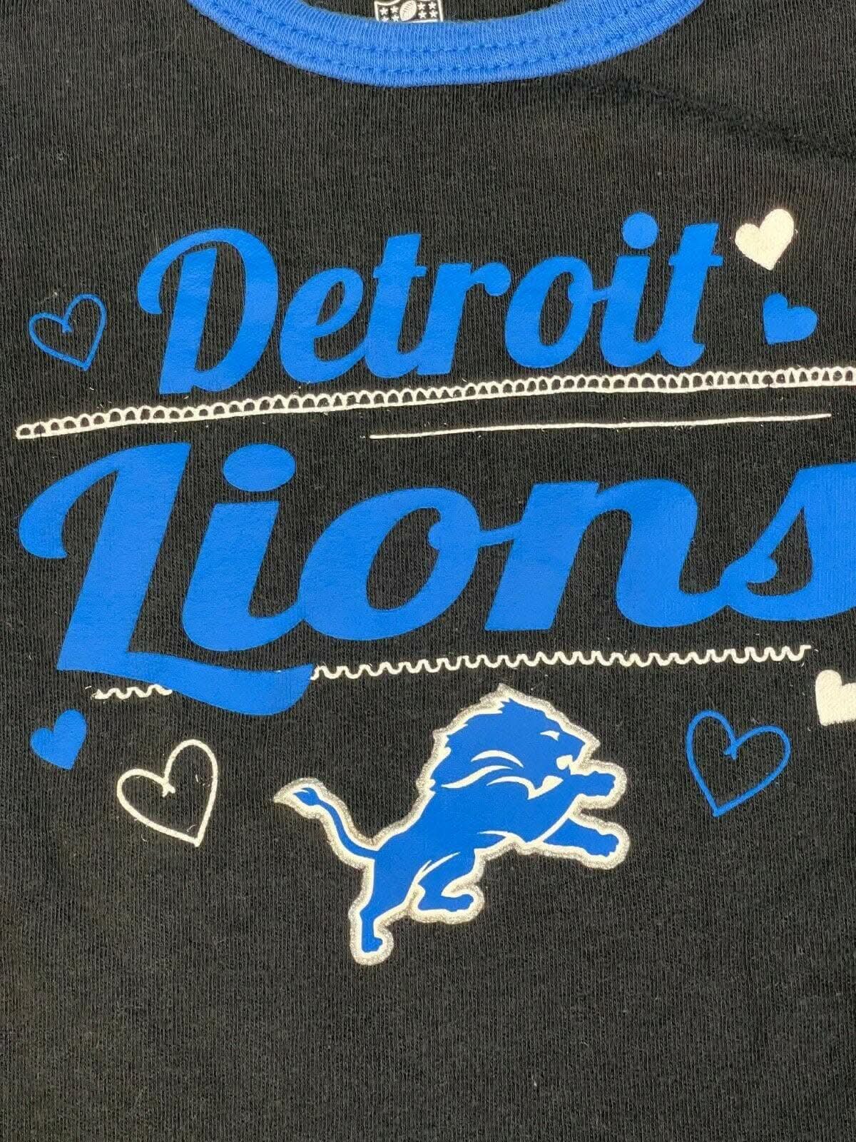 NFL Detroit Lions Bodysuit/Vest Girls' Black 6-9 months
