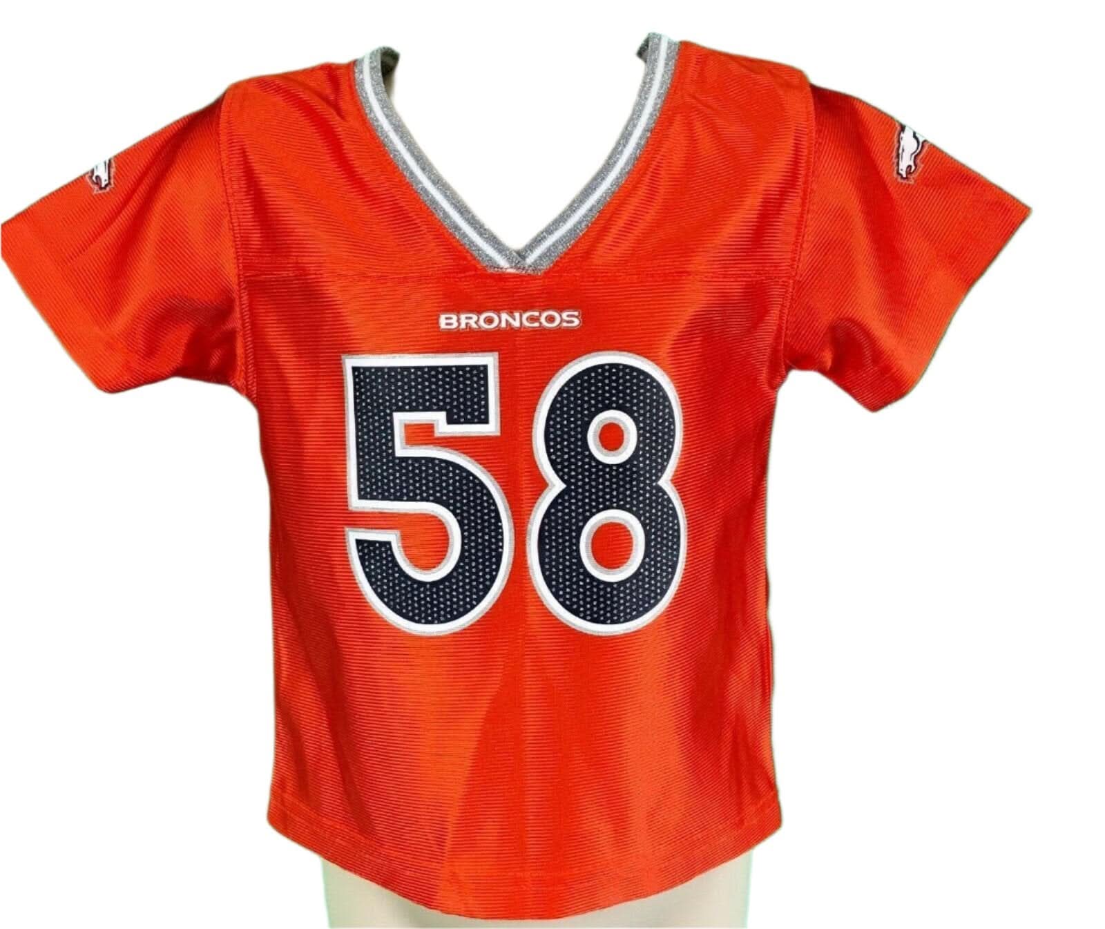NFL Denver Broncos Von Miller #58 Sparkly Girls' Jersey Infant 18 Months NWT