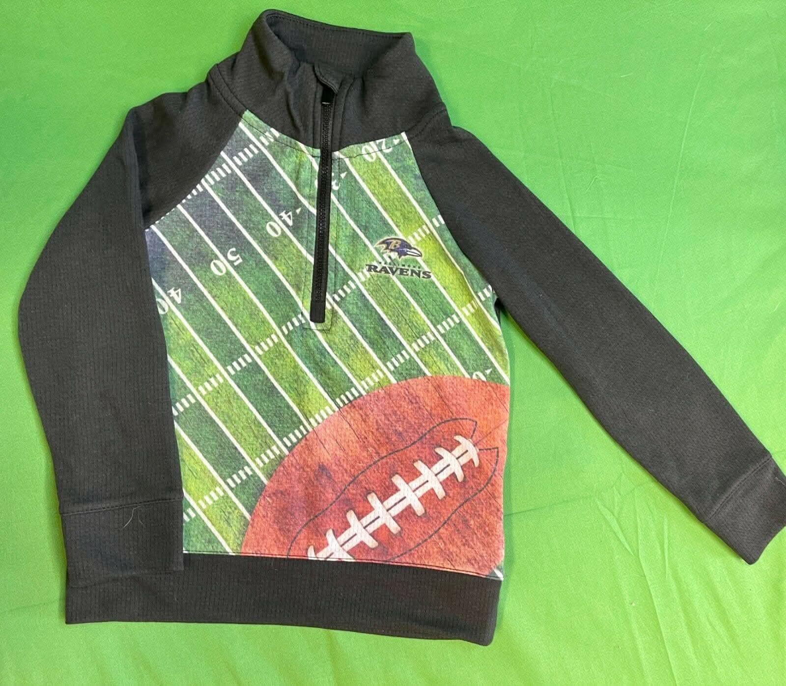 NFL Baltimore Ravens 1/2 Zip Pullover Top L/S Toddler 3T Chest 24"