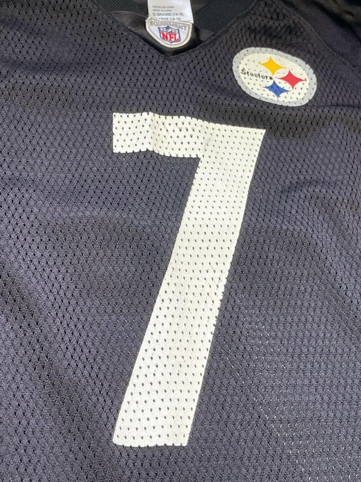 NFL Pittsburgh Steelers Roethisberger #7 Reebok Jersey Youth Large 14-16