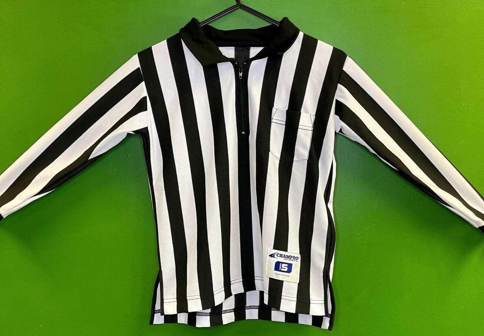 American Football Striped L/S Referee Jersey Youth Small 6-8