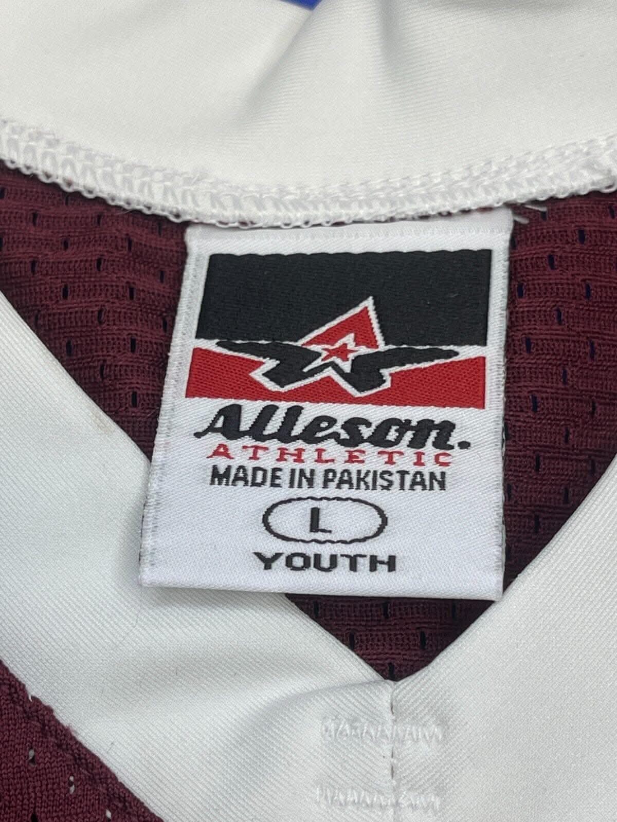American Football Alleson Burgundy Jersey Youth Large