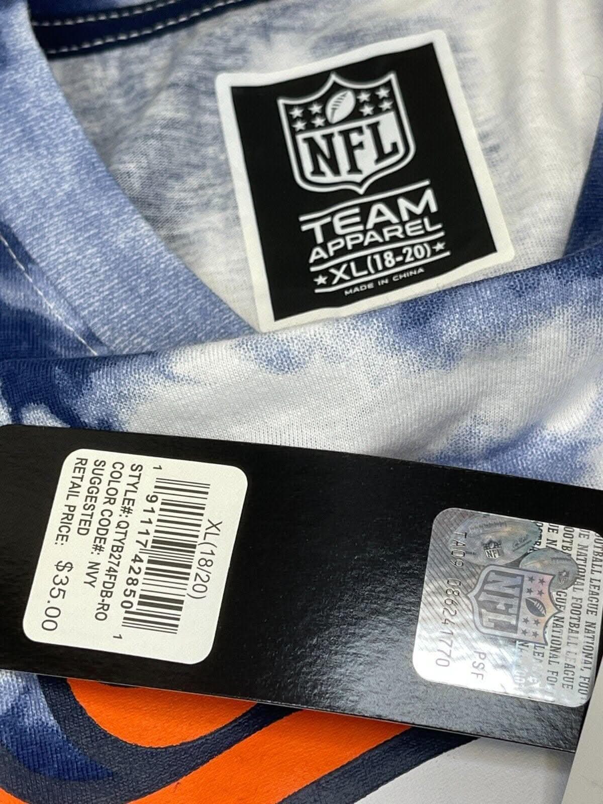 NFL Denver Broncos Tie-Dye T-Shirt Youth X-Large 18-20 36" NWT