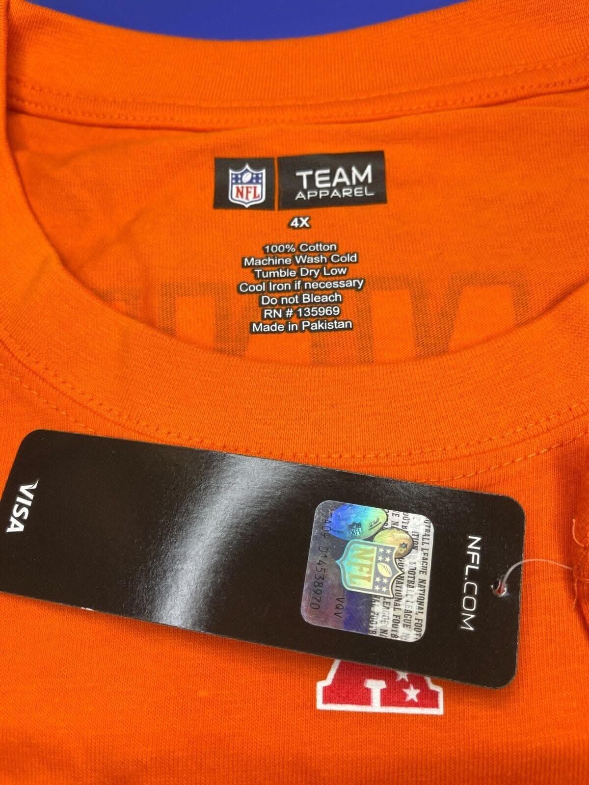 NFL Denver Broncos Manning #18 Majestic T-Shirt Men's 4X-Big NWT 60"