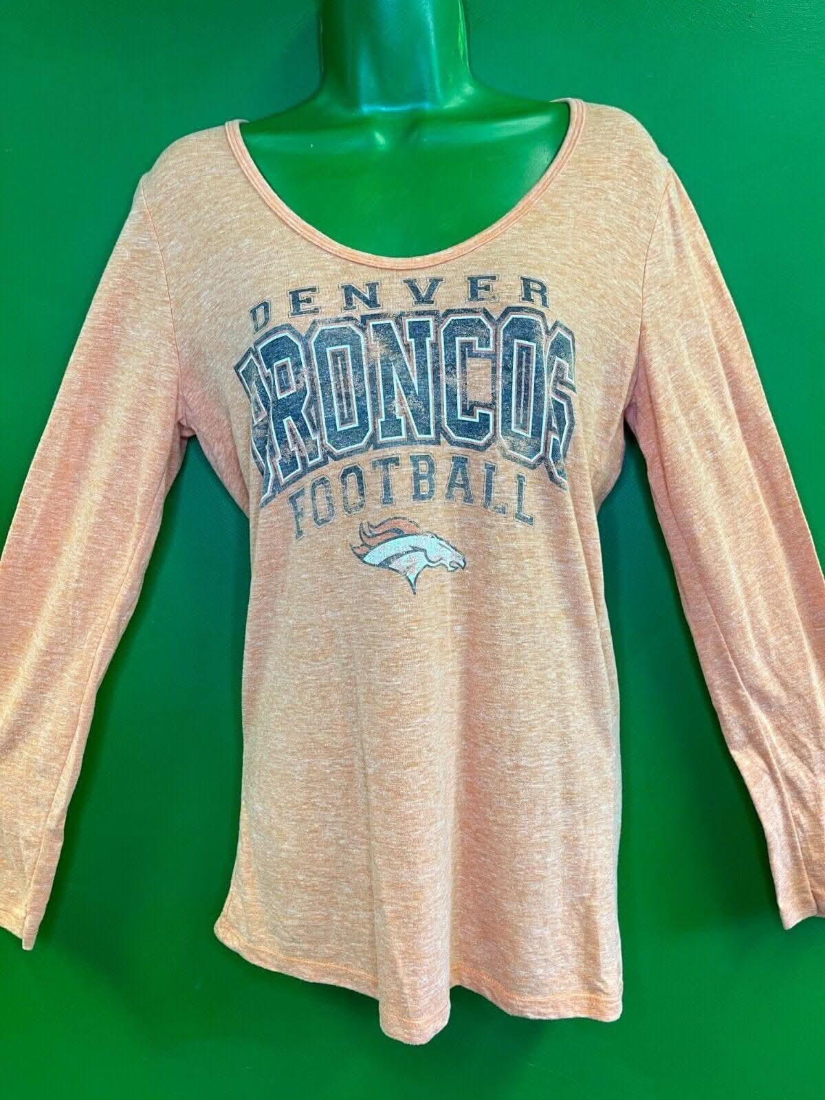 NFL Denver Broncos Heathered L-S T-Shirt Women's Medium 34"