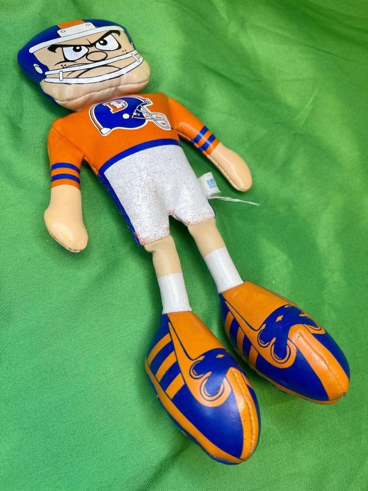 NFL Denver Broncos Vintage Plastic Cuddly Toy Ornament 1995 Cute!
