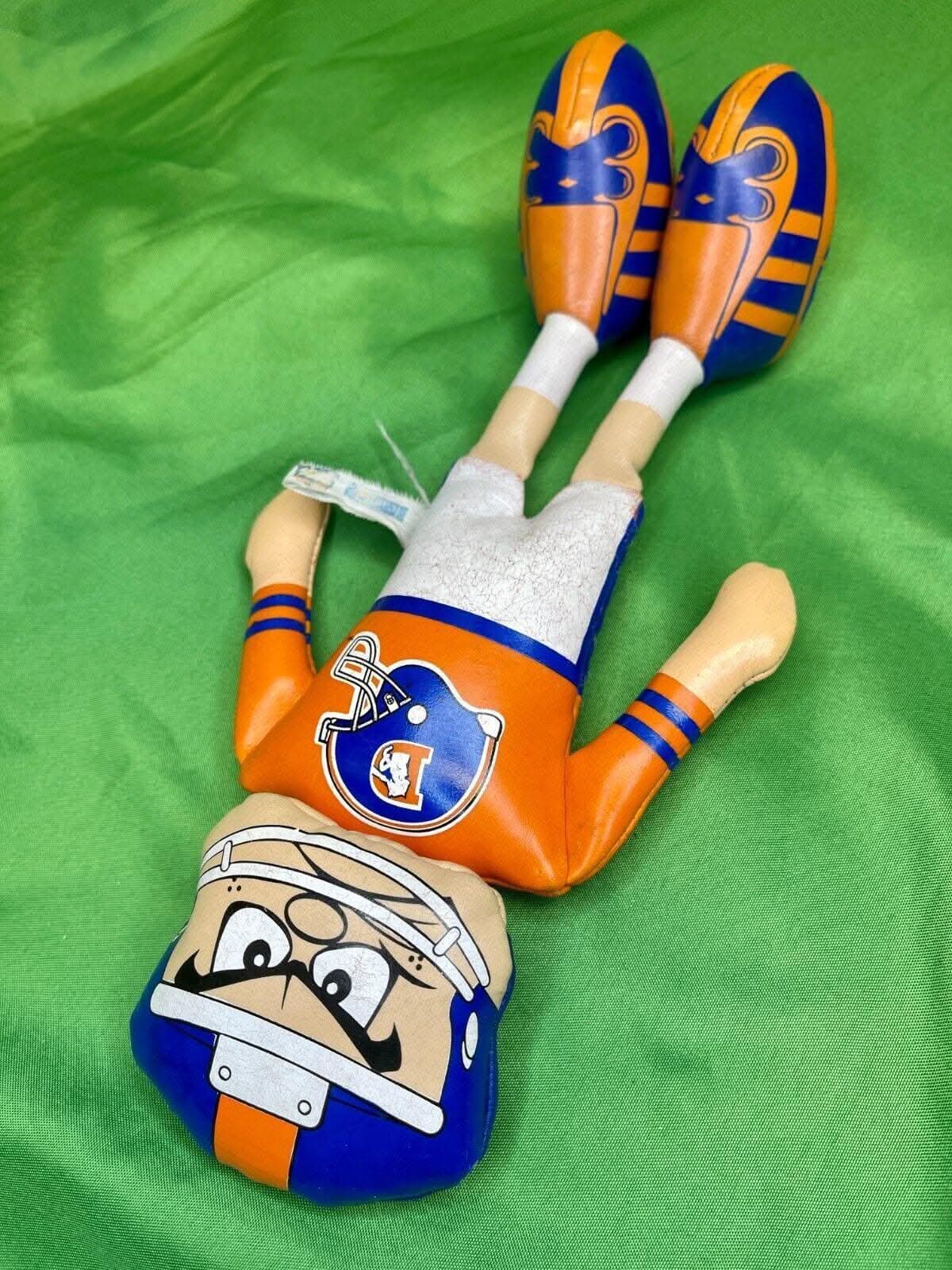 NFL Denver Broncos Vintage Plastic Cuddly Toy Ornament 1995 Cute!