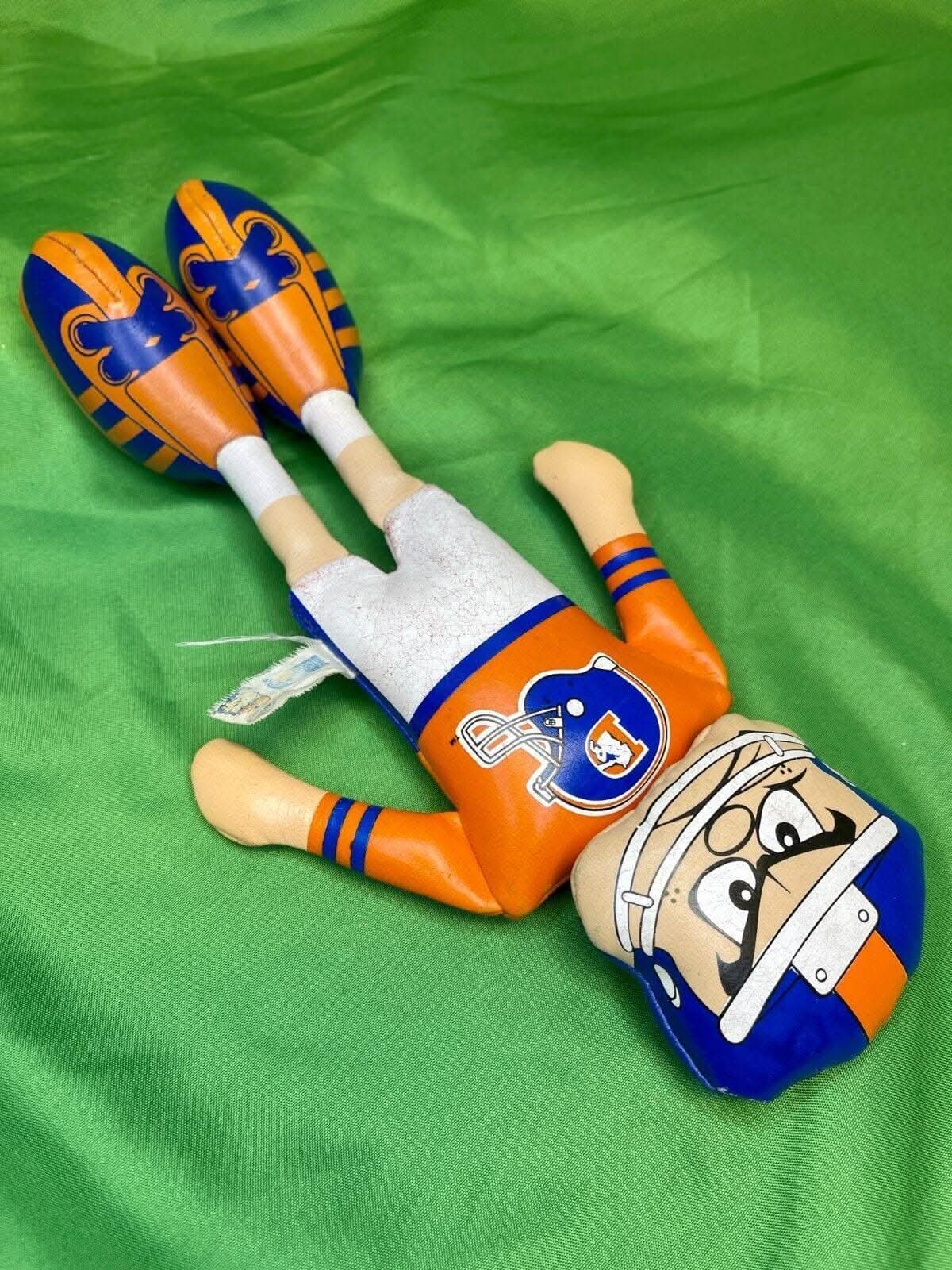 NFL Denver Broncos Vintage Plastic Cuddly Toy Ornament 1995 Cute!