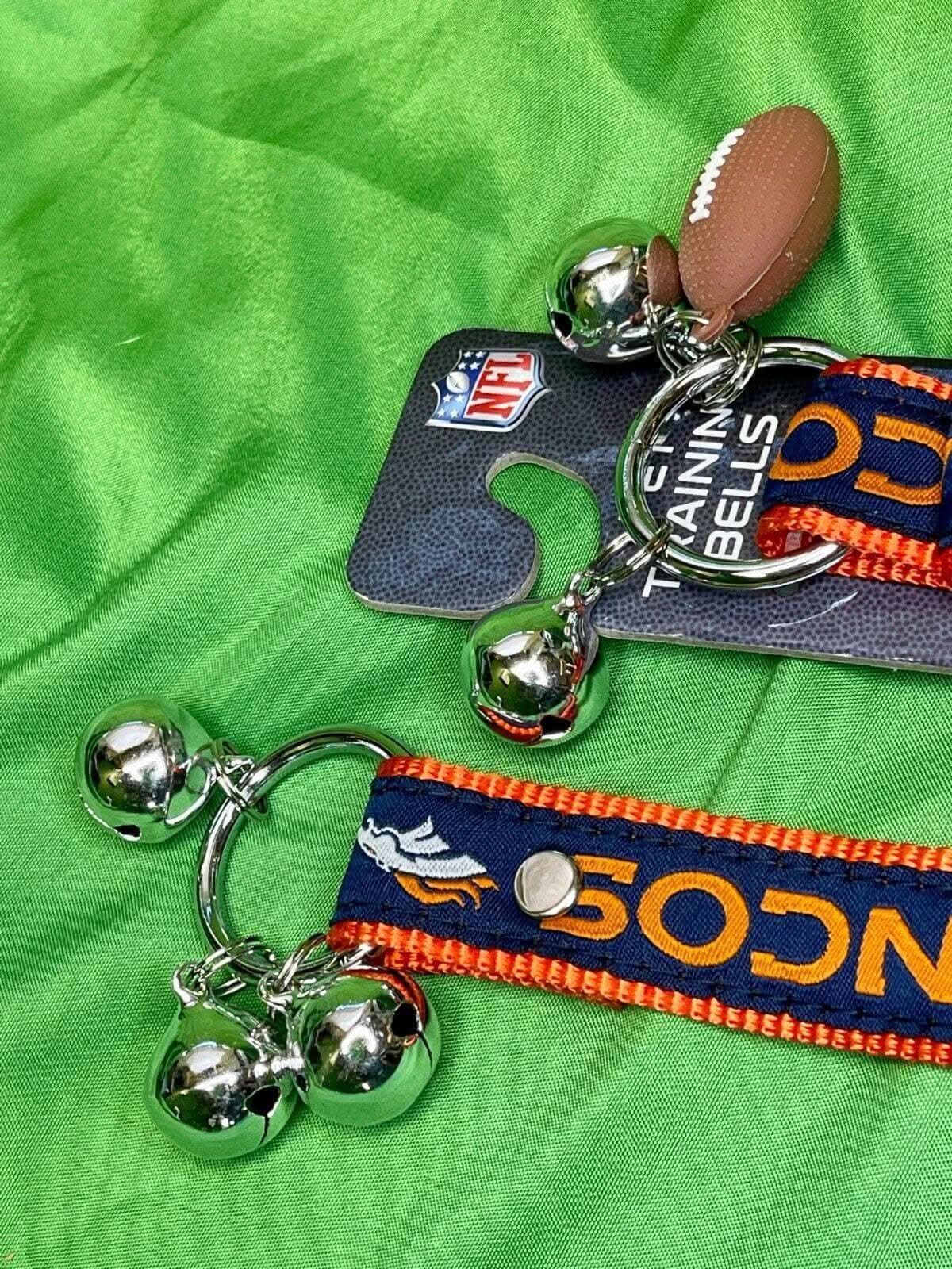 NFL Denver Broncos Pet Dog Training Bells NWT