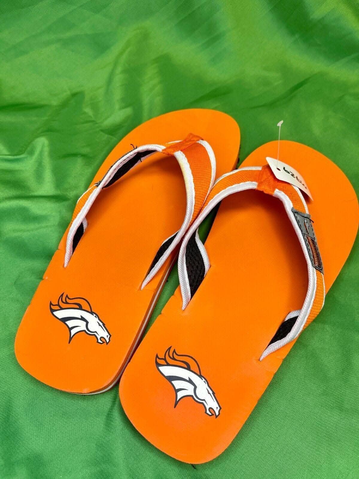 NFL Denver Broncos Flip Flops Sandals Men's UK 7.5