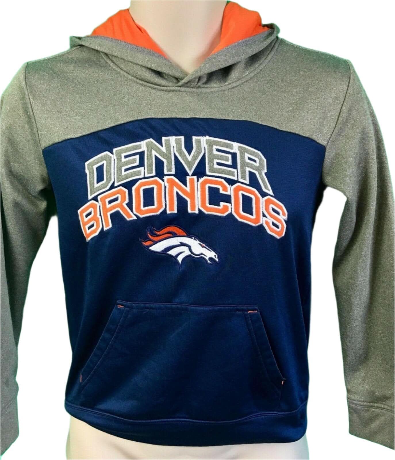 NFL Denver Broncos Thermal Hoodie Youth Medium 10-12