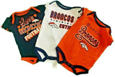 NFL Denver Broncos Set of 3 Bodysuits/Vests Girls' 3-6 Months NWOT