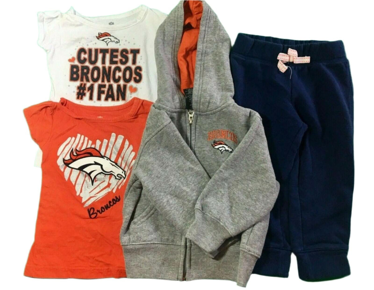 NFL Denver Broncos Lot of 4 Girls' Outfit Toddler 2T