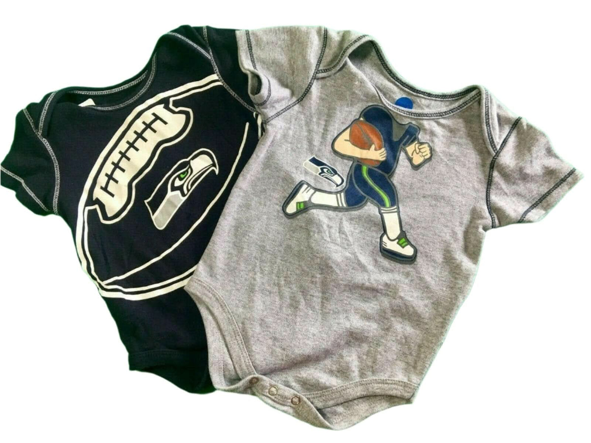 NFL Seattle Seahawks Set of 2 Bodysuits/Vests 12 Months NWOT