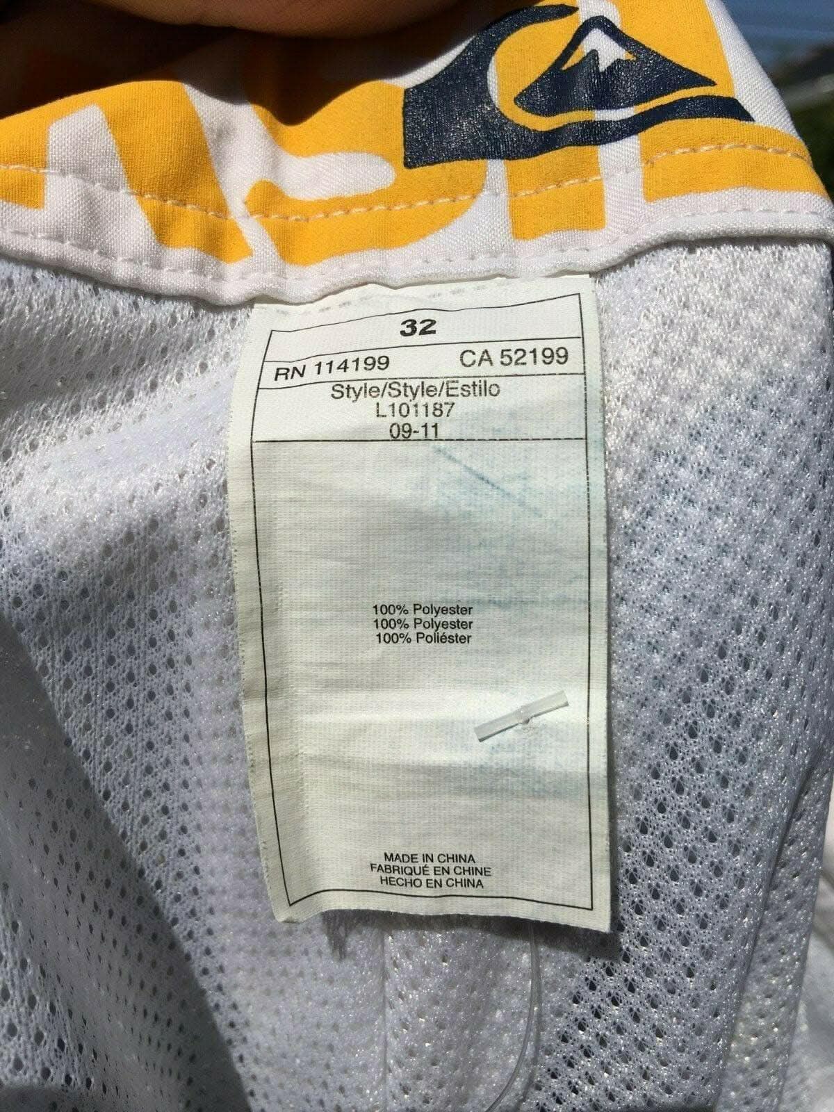 NFL Los Angeles Chargers Quiksilver Trunks/Shorts Men's Medium 32