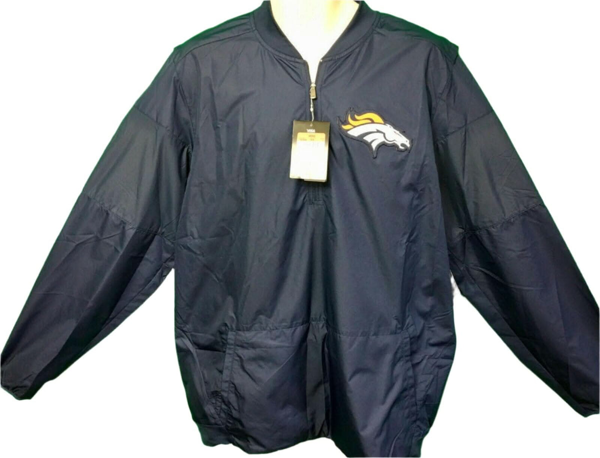 NFL Denver Broncos Sideline Performance Windbreaker Jacket Men's Large NWT