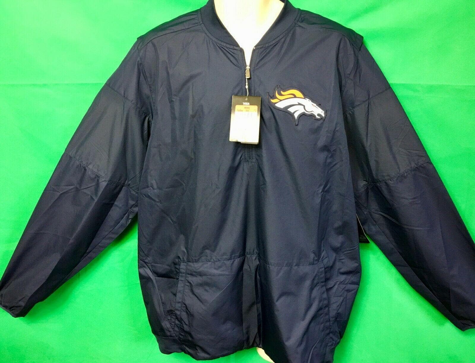NFL Denver Broncos Sideline Performance Windbreaker Jacket Men's Large NWT