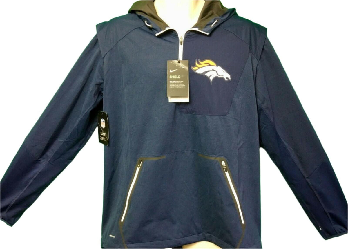 NFL Denver Broncos Sideline Alpha Fly Performance Half-Zip Jacket Men's Large NWT