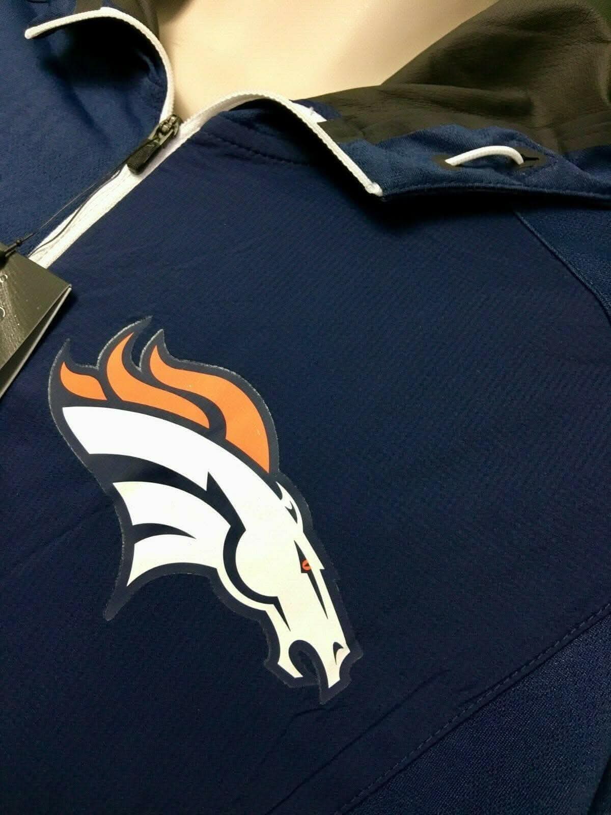 NFL Denver Broncos Sideline Alpha Fly Performance Half-Zip Jacket Men's Large NWT