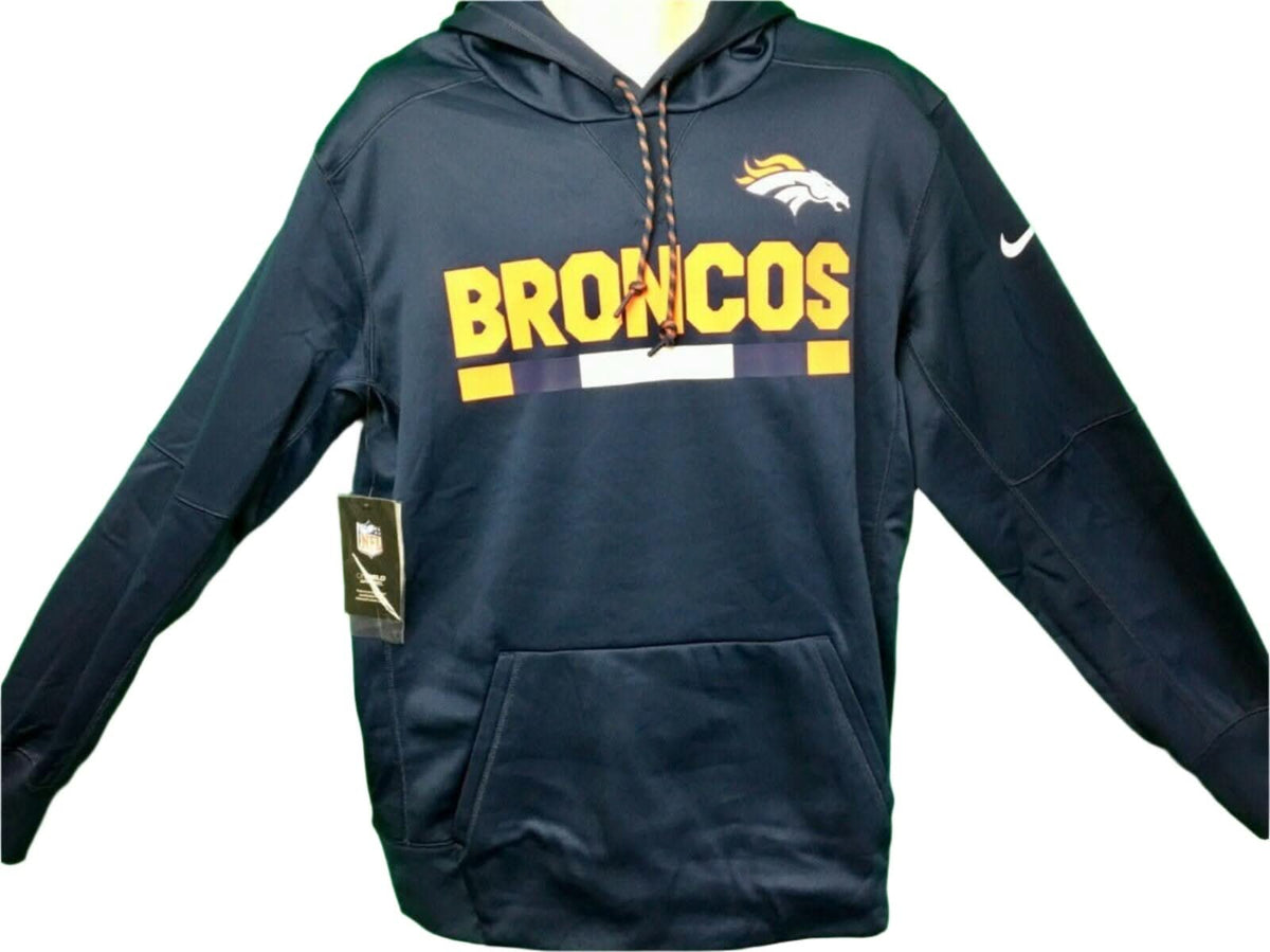 NFL Denver Broncos Sideline Insulated Performance Hoodie Men's Large NWT