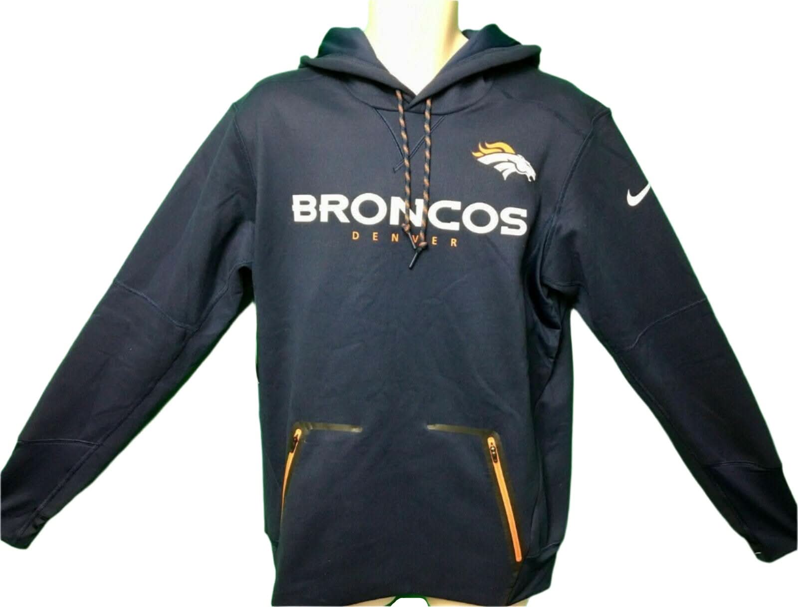 NFL Denver Broncos Sideline Player Performance Hoodie Men's Large NWT