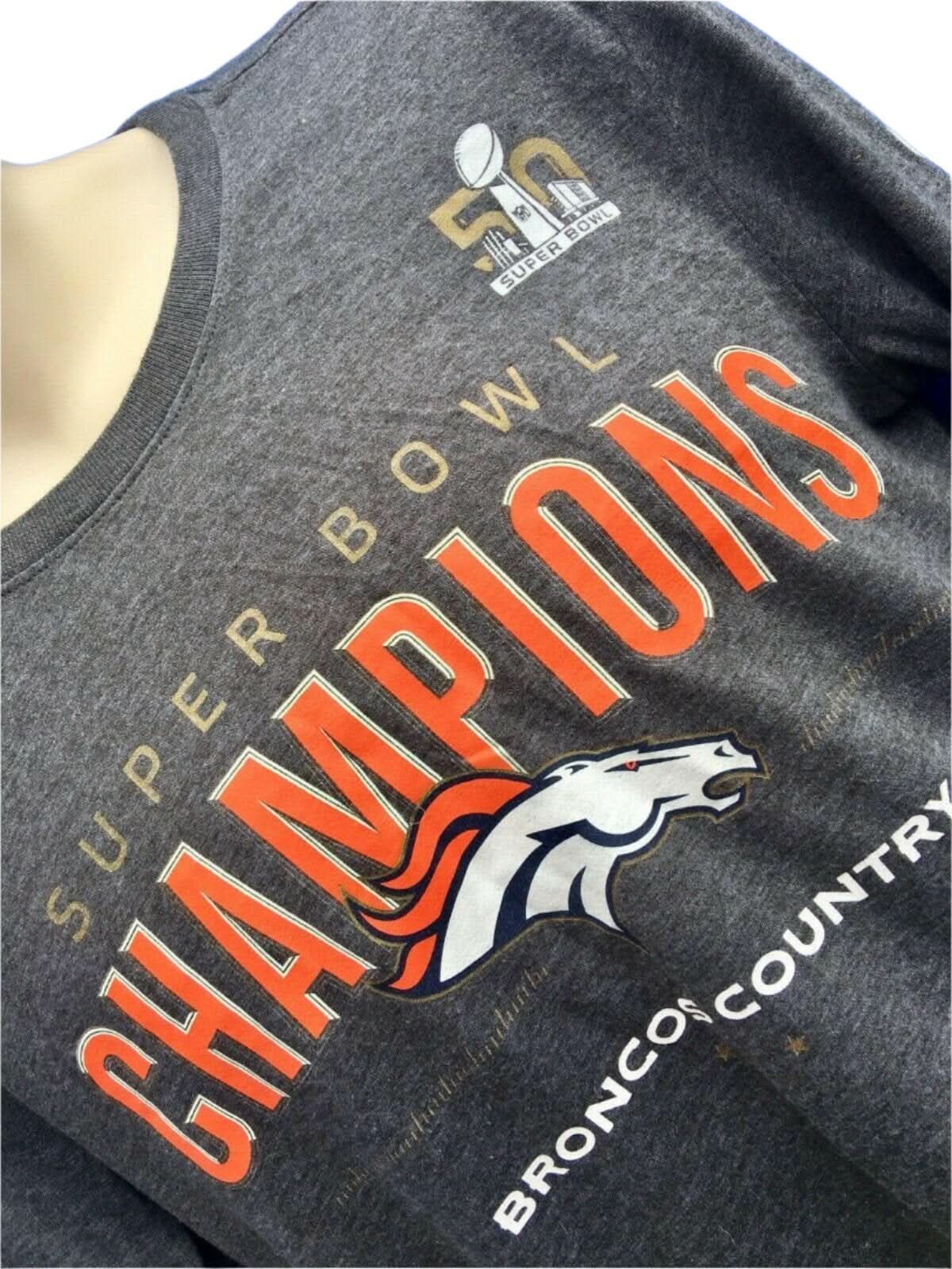 NFL Denver Broncos Super Bowl 50 L/S T-Shirt Men's Small