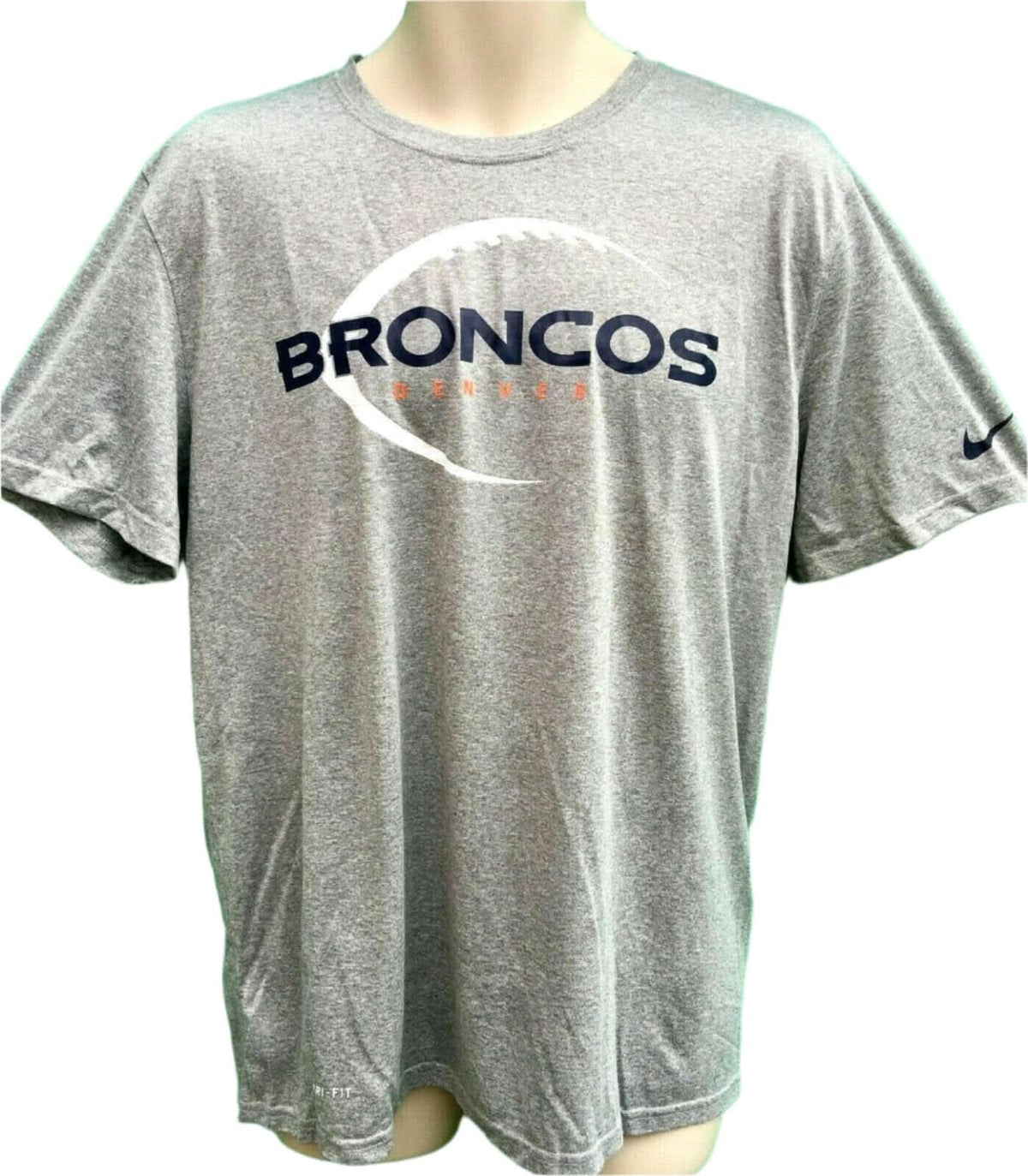 NFL Denver Broncos Grey T-Shirt Men's Large NWT