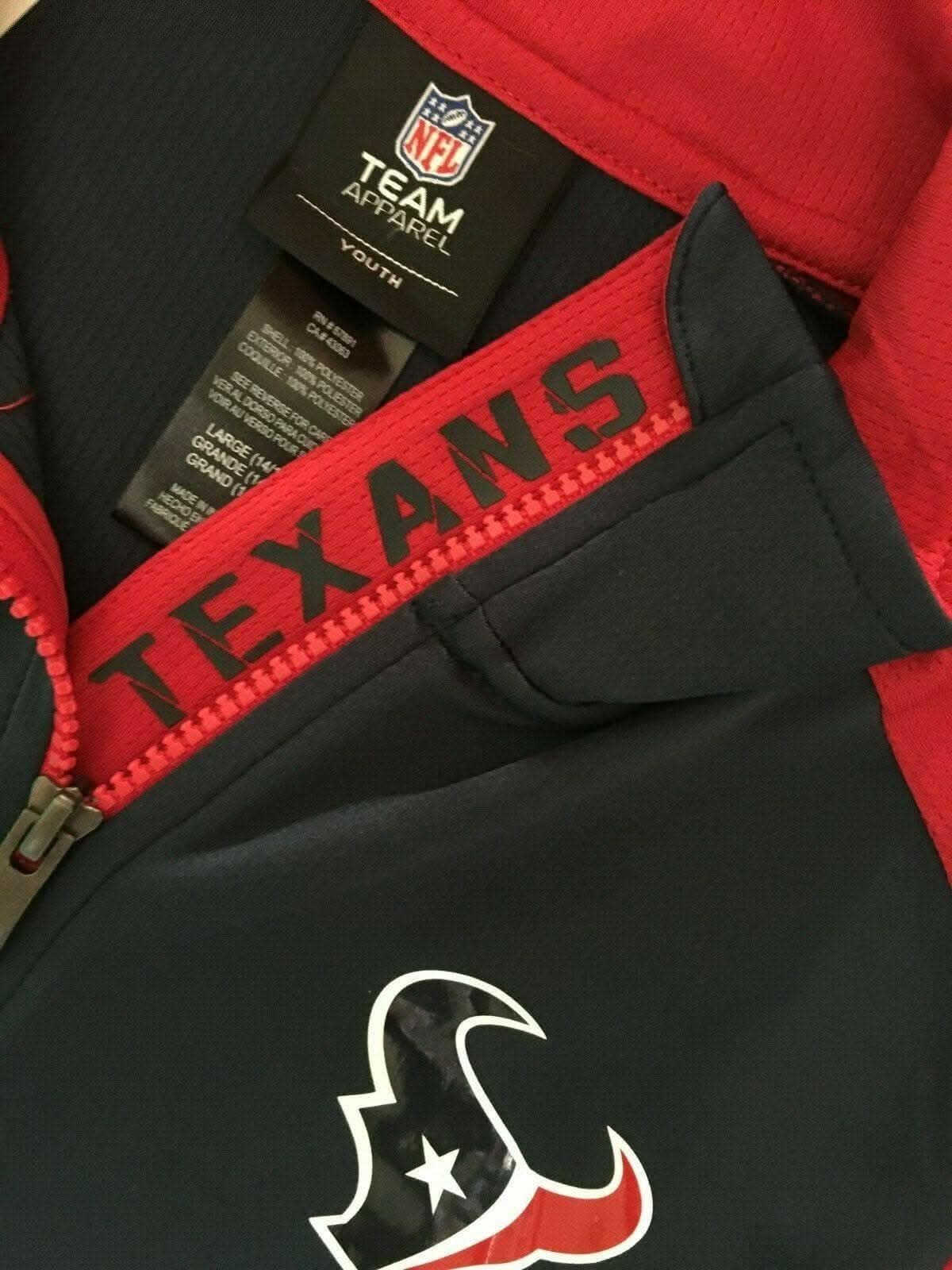 NFL Houston Texans Dri Fit 1/4 Zip Pullover Youth Large 14-16 NWT