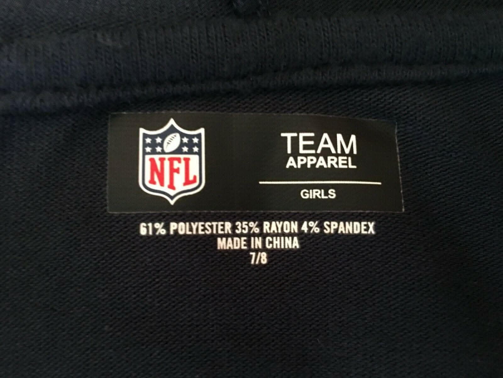 NFL Houston Texans Super Soft Girls' Full Zip Hoodie Youth Small 7-8 NWT