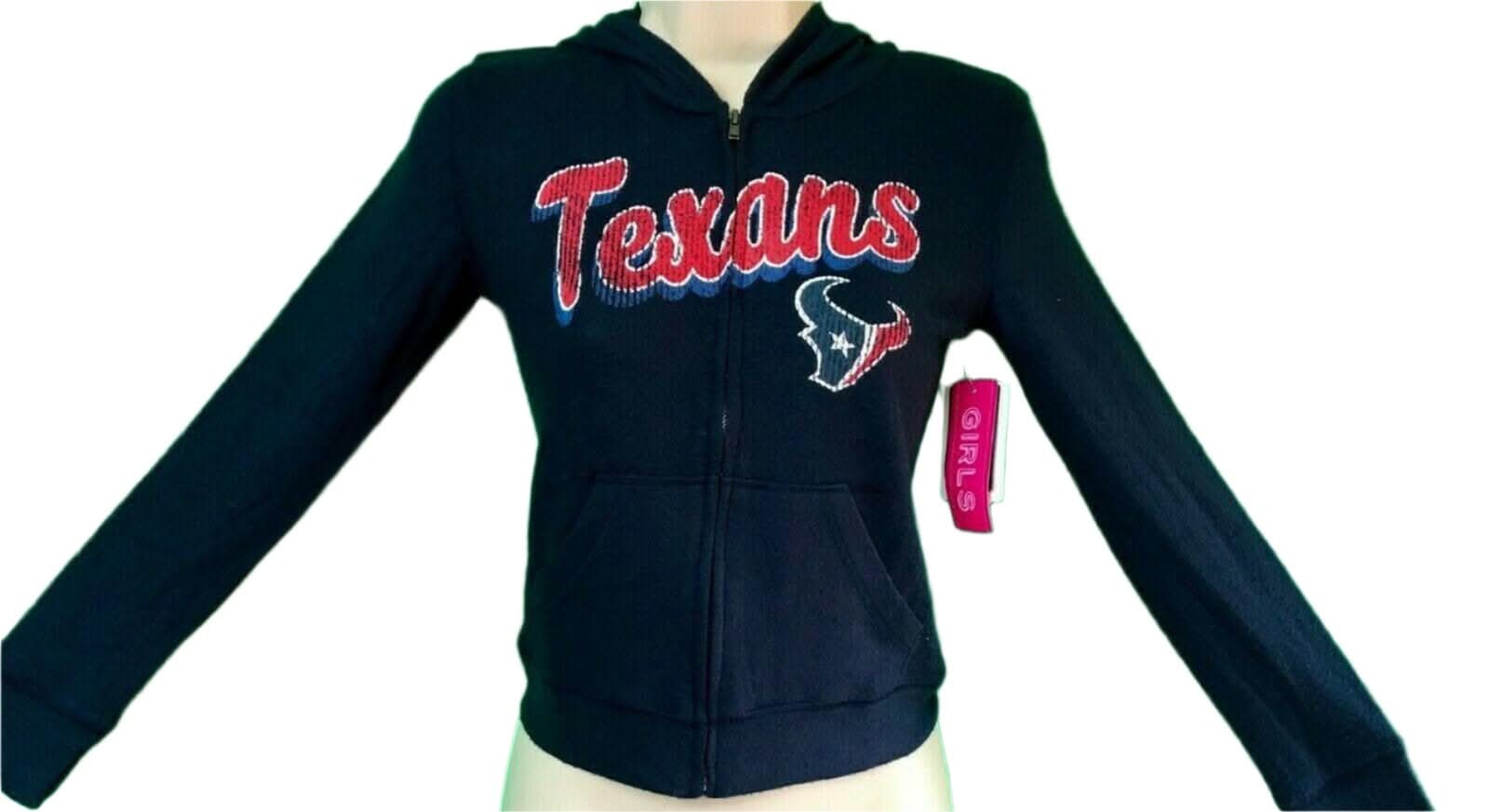 NFL Houston Texans Super Soft Full Zip Hoodie Youth Small 6 NWT