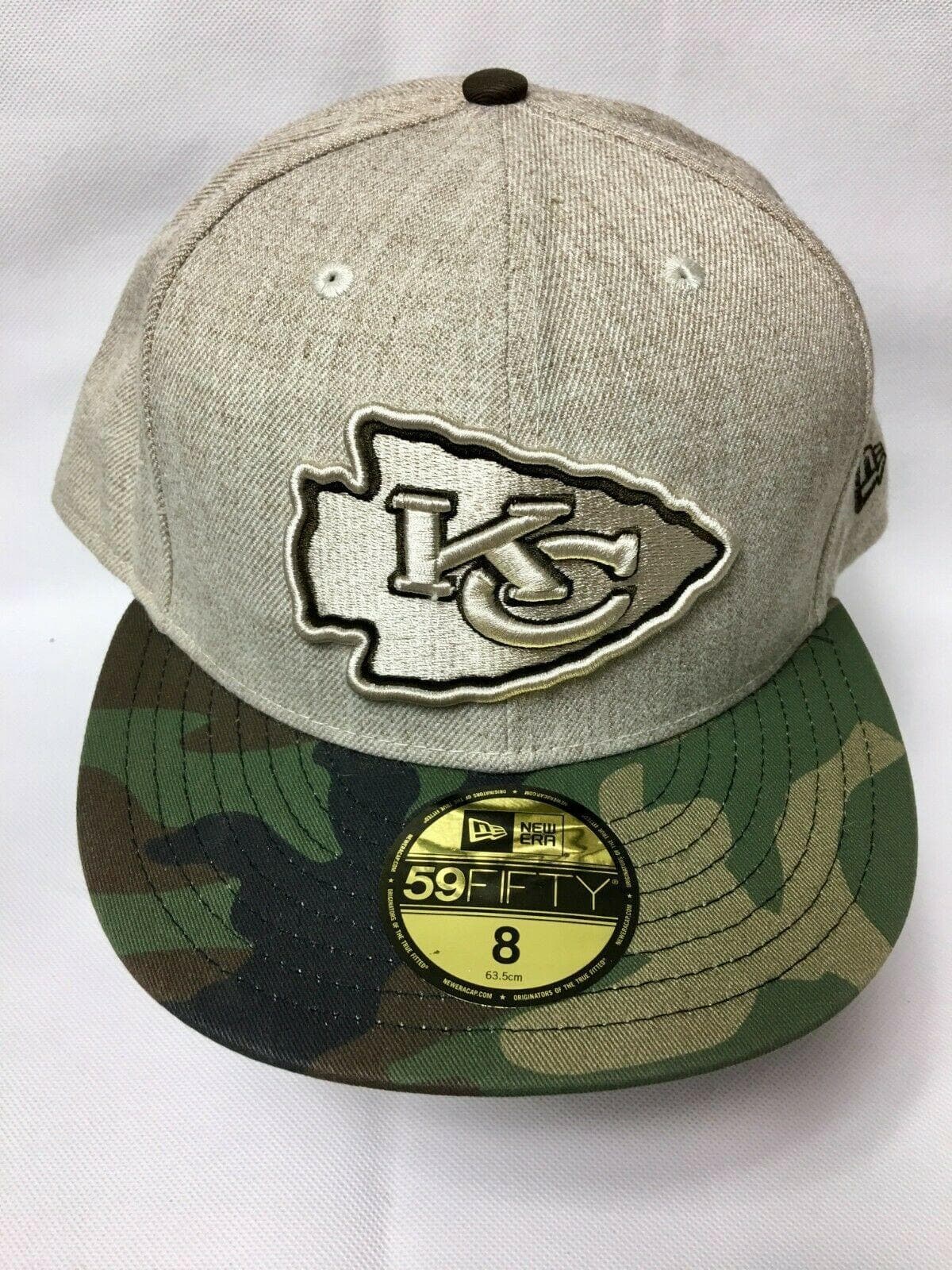 NFL Kansas City Chiefs New Era 59FIFTY Camo Fitted Hat/Cap Size 8 NWT