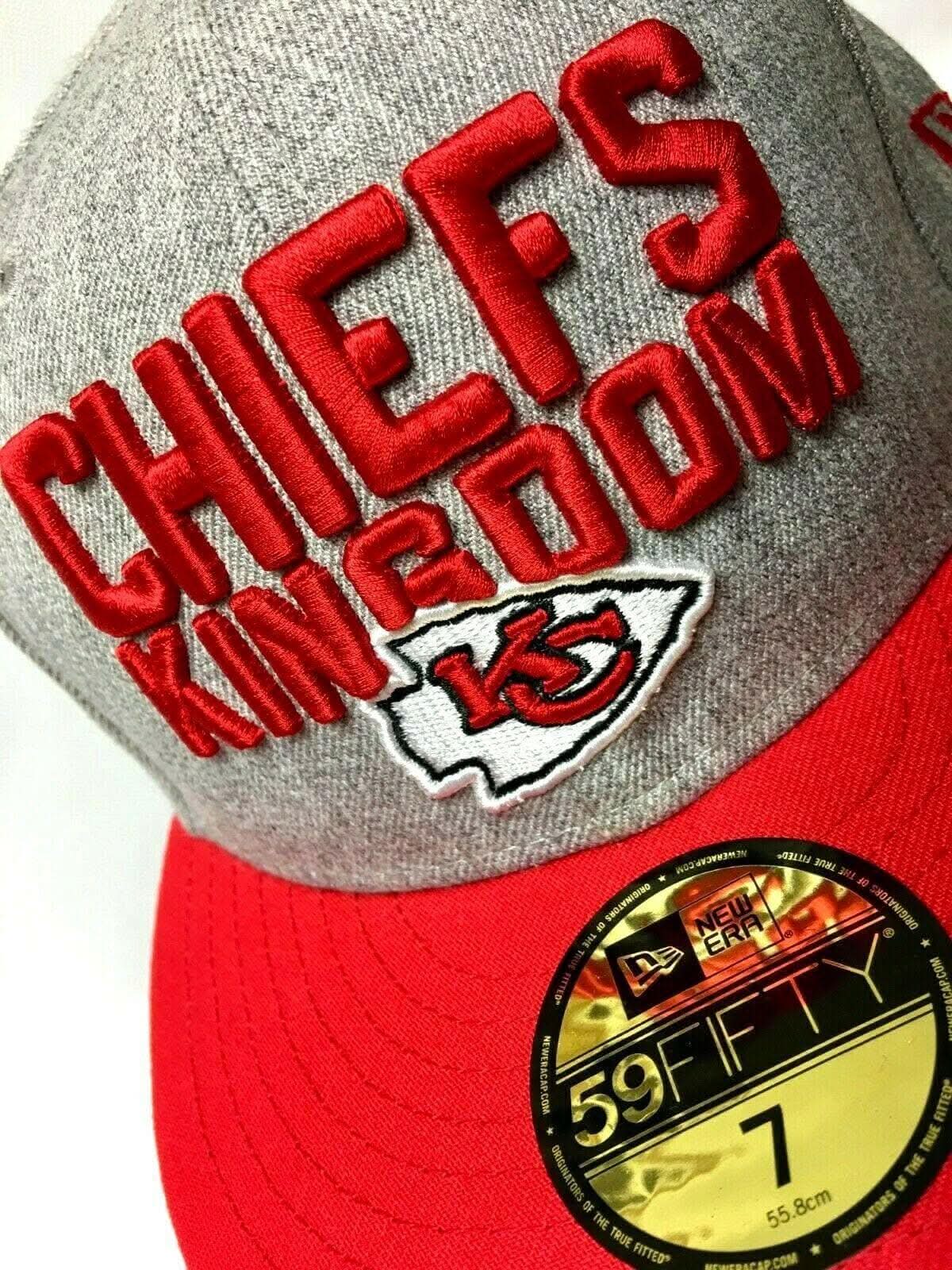 NFL Kansas City Chiefs New Era 59FIFTY "Chiefs Kingdom" Fitted Hat/Cap 7 NWT